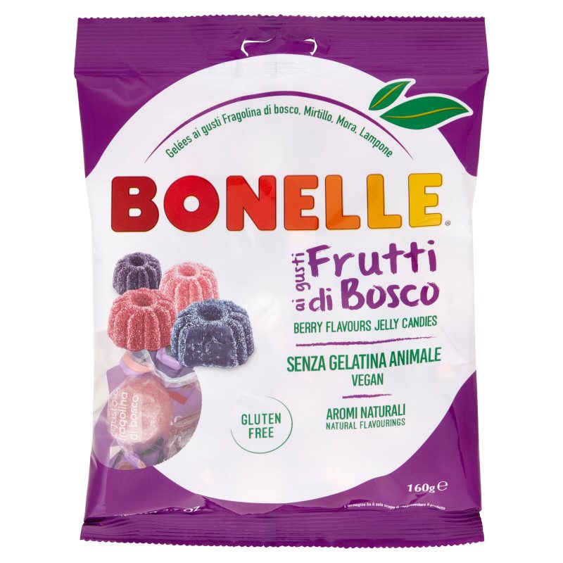 Bonelle Gelées ai gusti Fragolina di bosco, Mirtillo, Mora, Lampone 160 g