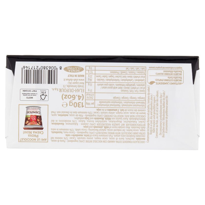 Novi Fondentenero Nocciolato 
130 g