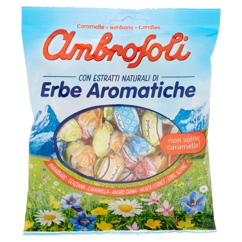 Ambrosoli Caramelle con Estratti Naturali di Erbe Aromatiche 150 g