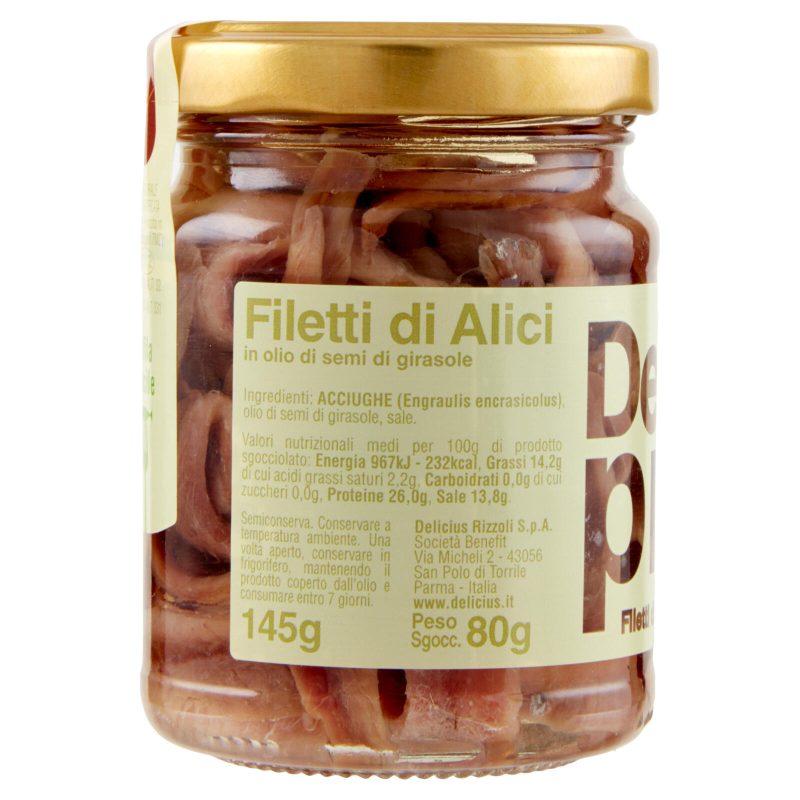 Delicius pizza Filetti di Alici gusto classico 145 g