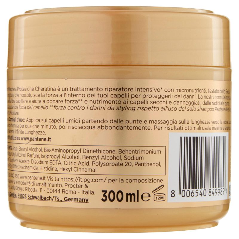 Pantene Pro-V Maschera Protezione Cheratina Infinite Lunghezze 300 ml