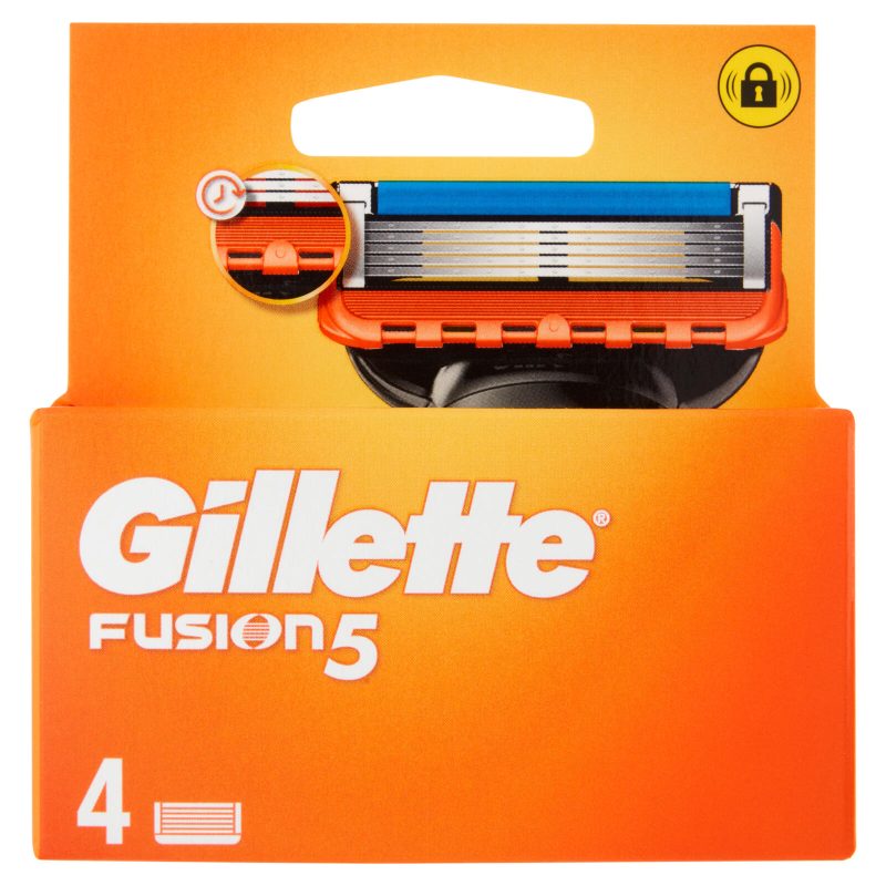 Gillette Fusion5 Lamette di ricambio per Rasoio da Uomo, 4 Ricariche