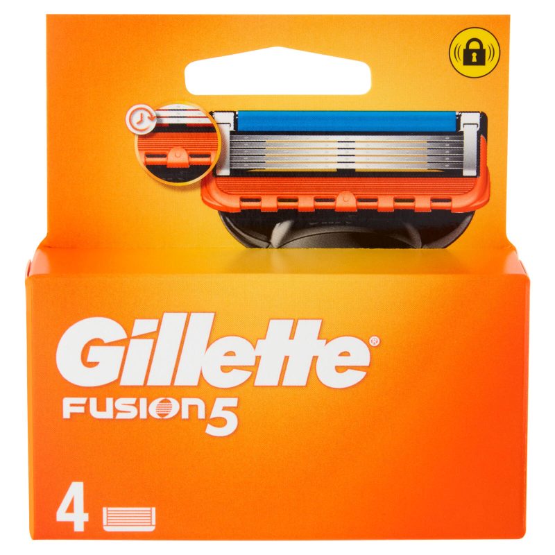 Gillette Fusion5 Lamette di ricambio per Rasoio da Uomo, 4 Ricariche