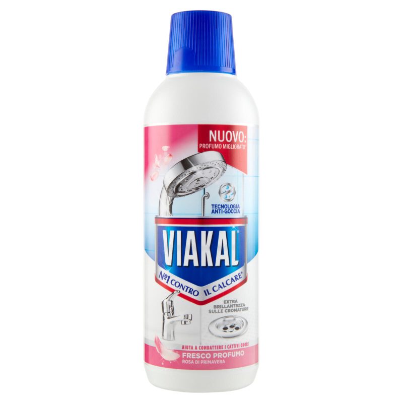 Viakal Detersivo Anticalcare Bagno e Cucina Fresco Profumo Liquido 470 ml