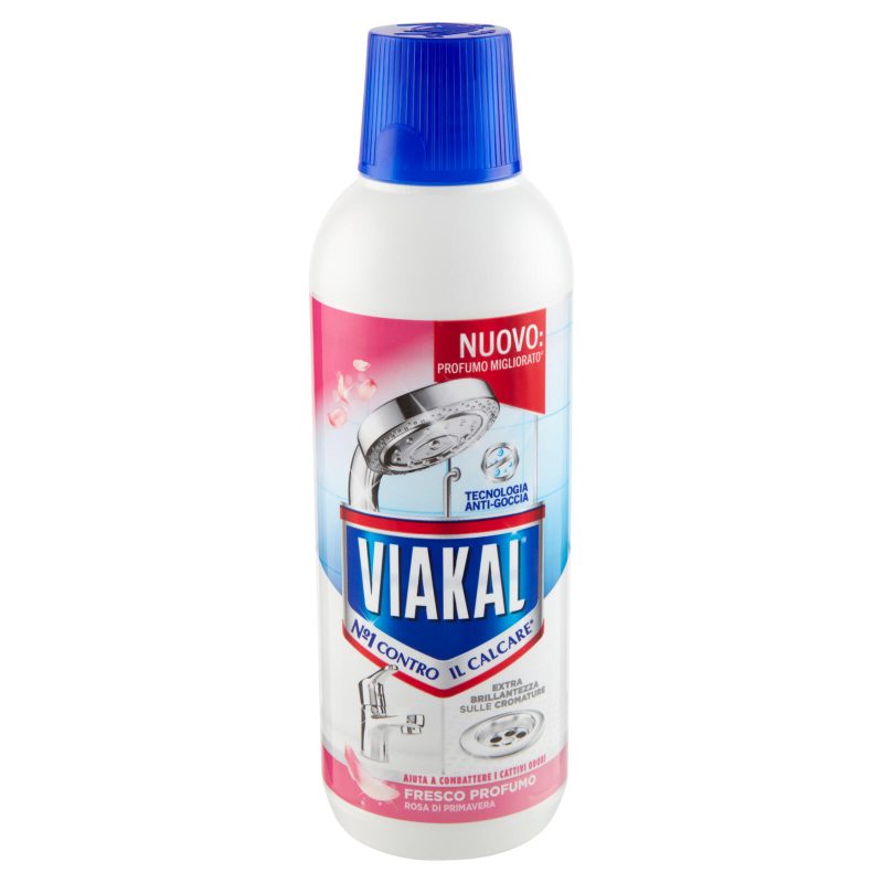 Viakal Detersivo Anticalcare Bagno e Cucina Fresco Profumo Liquido 470 ml