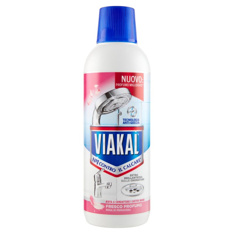 Viakal Detersivo Anticalcare Bagno e Cucina Fresco Profumo Liquido 470 ml