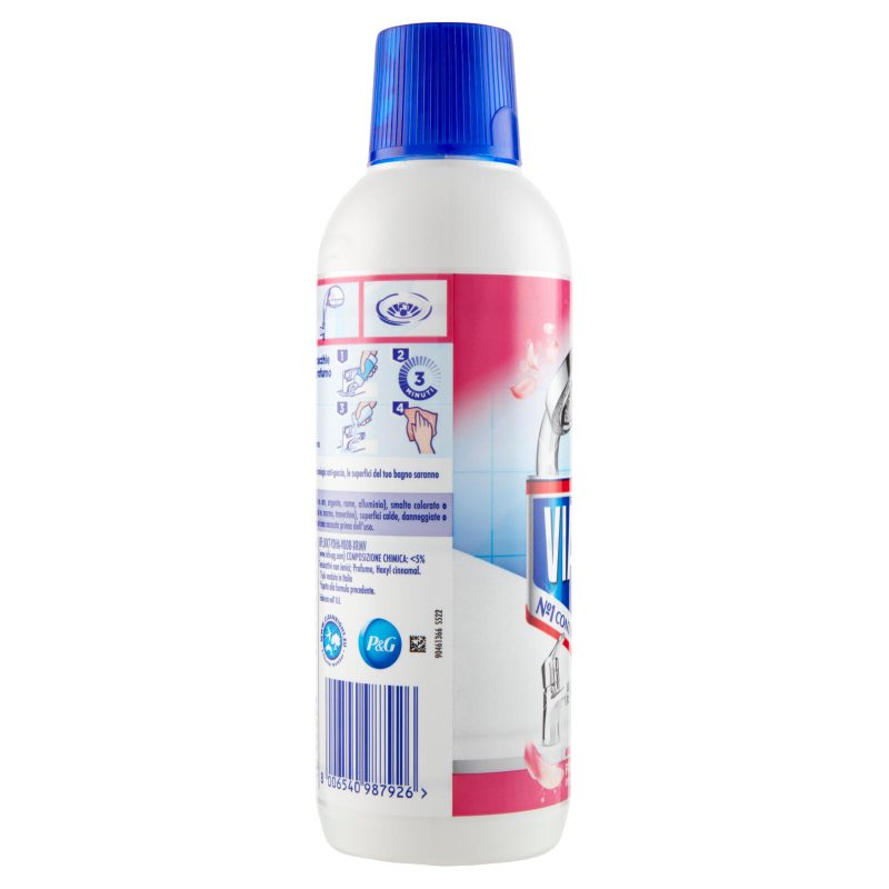 Viakal Detersivo Anticalcare Bagno e Cucina Fresco Profumo Liquido 470 ml