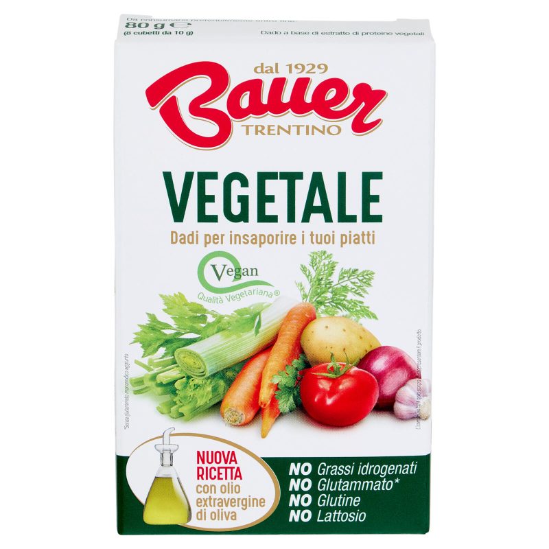 Bauer Vegetale Dadi per insaporire i tuoi piatti 
x8 - 80 g