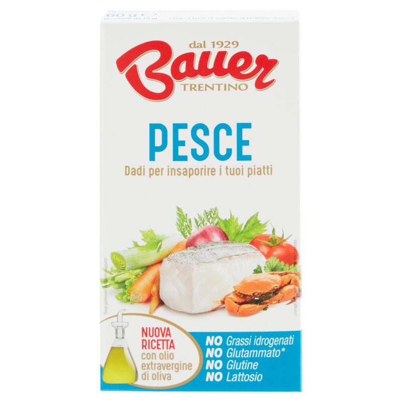 Bauer Pesce Dadi per insaporire i tuoi piatti 6 x 10 g