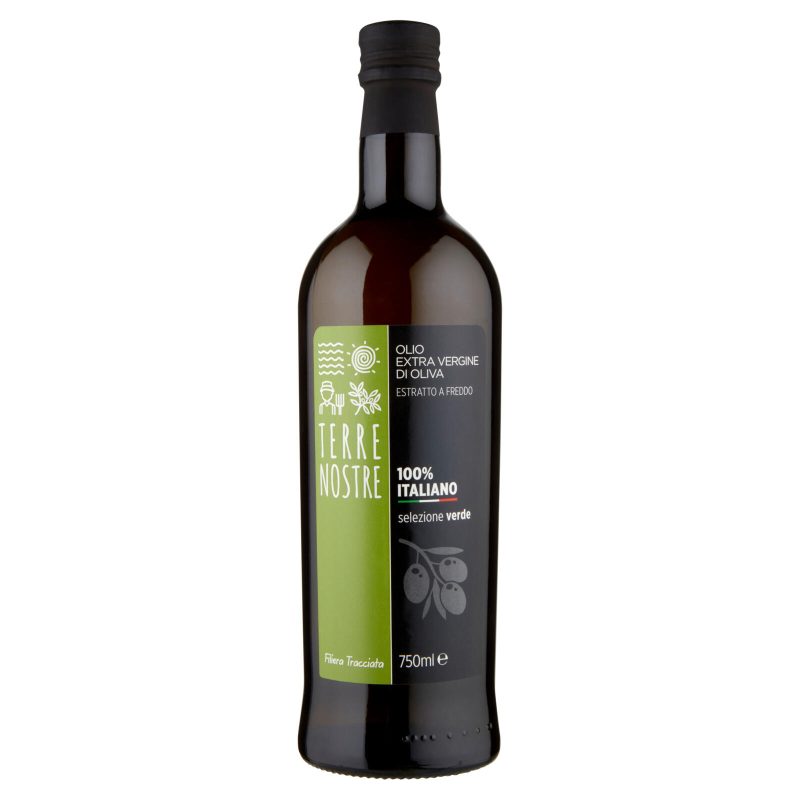 Terre Nostre Olio Extra Vergine di Oliva 100% Italiano selezione verde 750 ml