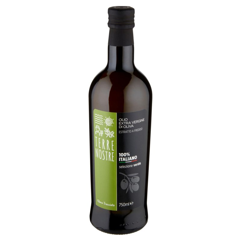 Terre Nostre Olio Extra Vergine di Oliva 100% Italiano selezione verde 750 ml