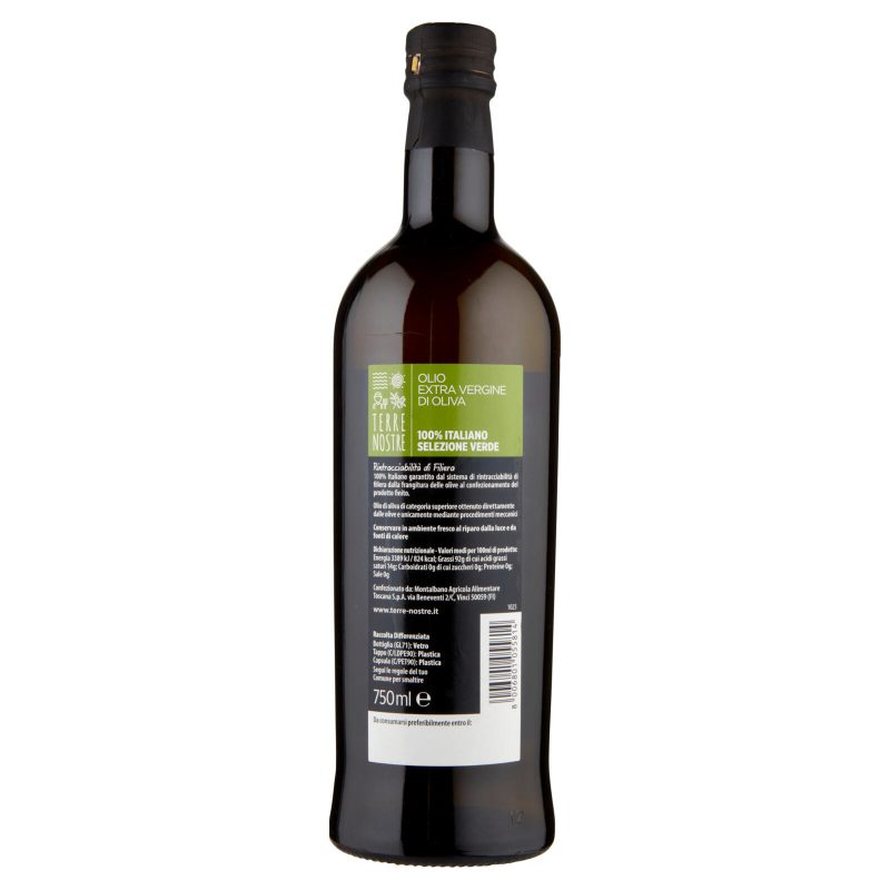 Terre Nostre Olio Extra Vergine di Oliva 100% Italiano selezione verde 750 ml