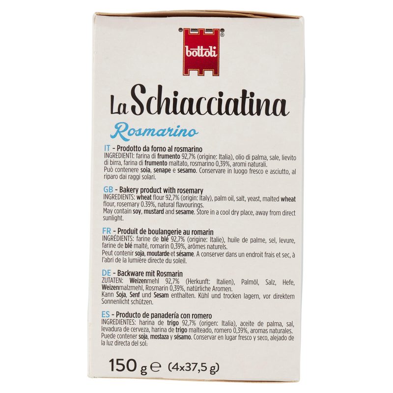 la Schiacciatina Rosmarino bottoli
x4 - 150 g