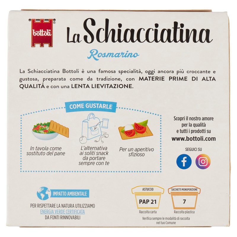 la Schiacciatina Rosmarino bottoli
x4 - 150 g