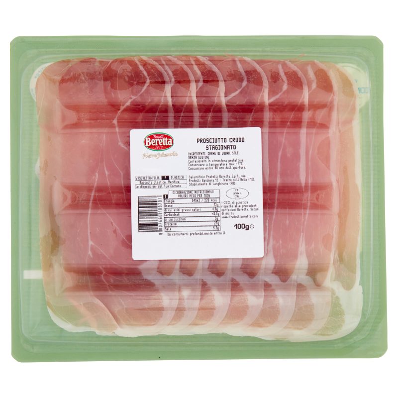 PROSCIUTTO CRUDO FRESCA SALUMERIA BERETTA
100 g