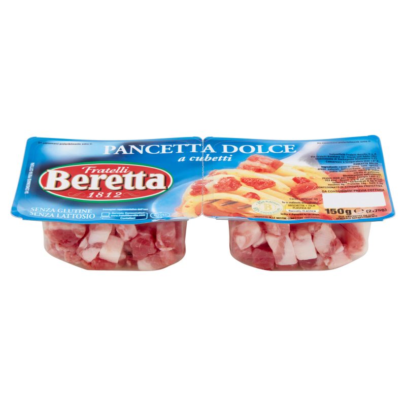 Fratelli Beretta Pancetta Dolce a cubetti 2 x 75 g