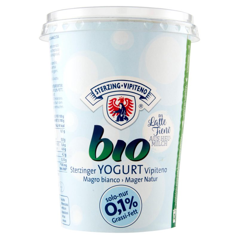 Sterzing Vipiteno bio Yogurt da Latte Fieno Magro bianco 500 g