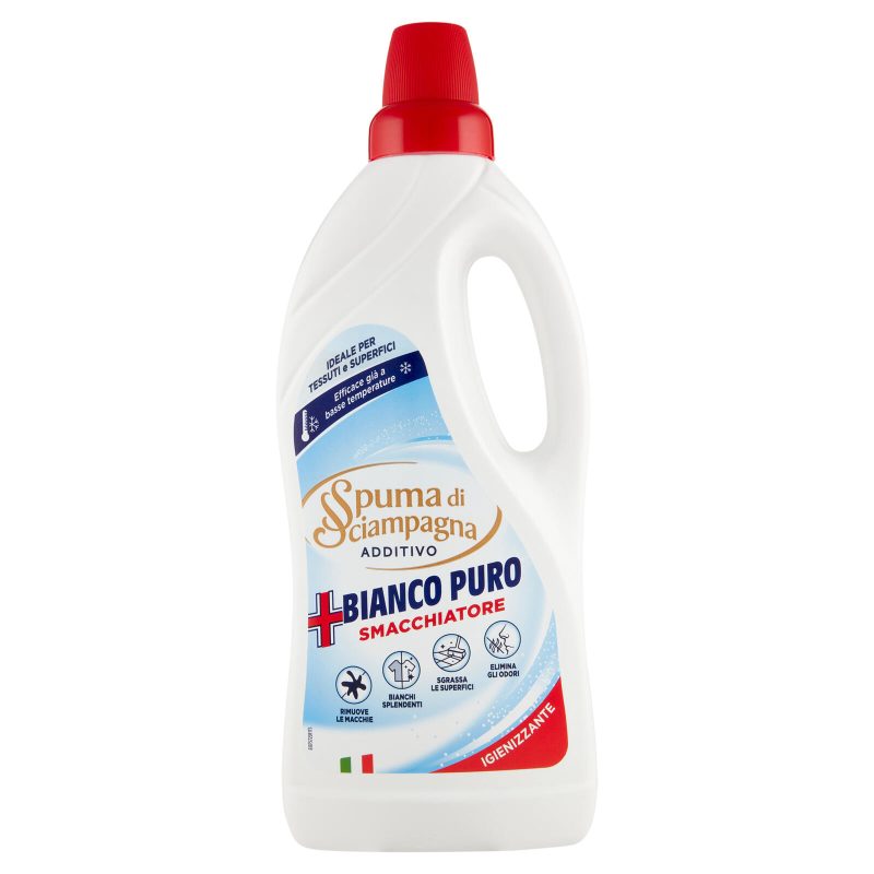 Spuma di Sciampagna Additivo Bianco Puro Smacchiatore Ideale per Tessuti e Superfici 900 ml