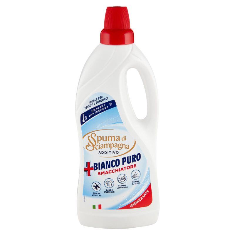 Spuma di Sciampagna Additivo Bianco Puro Smacchiatore Ideale per Tessuti e Superfici 900 ml