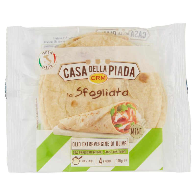 Casa della Piada la Sogliata Olio Extravergine di Oliva 4 Piadine 100 g