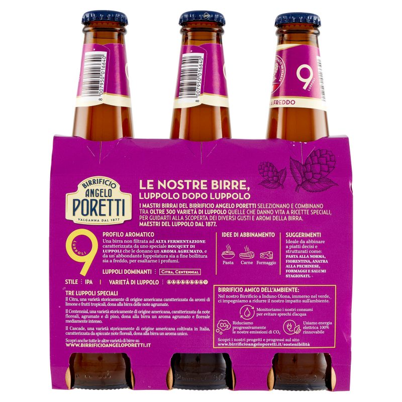 Birrificio Angelo Poretti IPA 9 Luppoli 3 x 33 cl