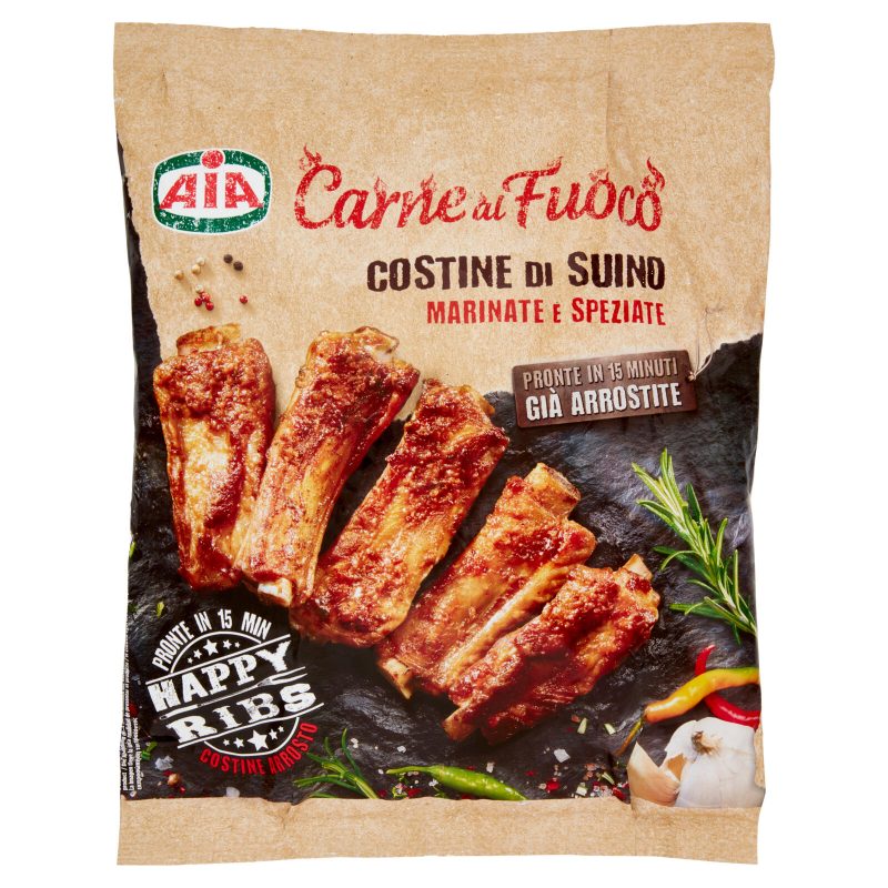 Aia Carne al Fuoco Costine di Suino Marinate e Speziate 1000 g