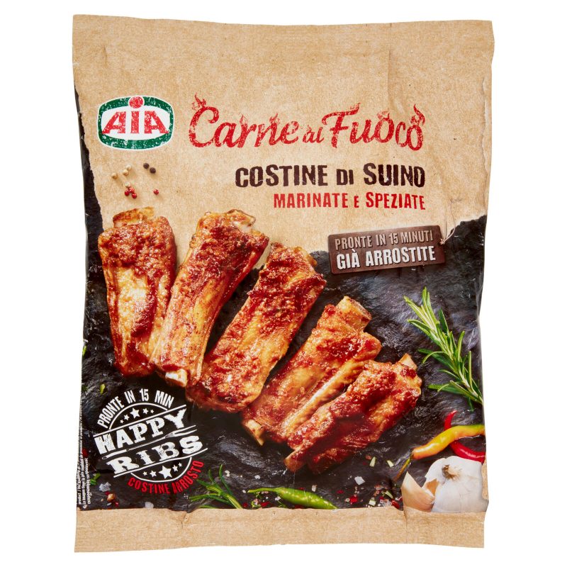 Aia Carne al Fuoco Costine di Suino Marinate e Speziate 1000 g