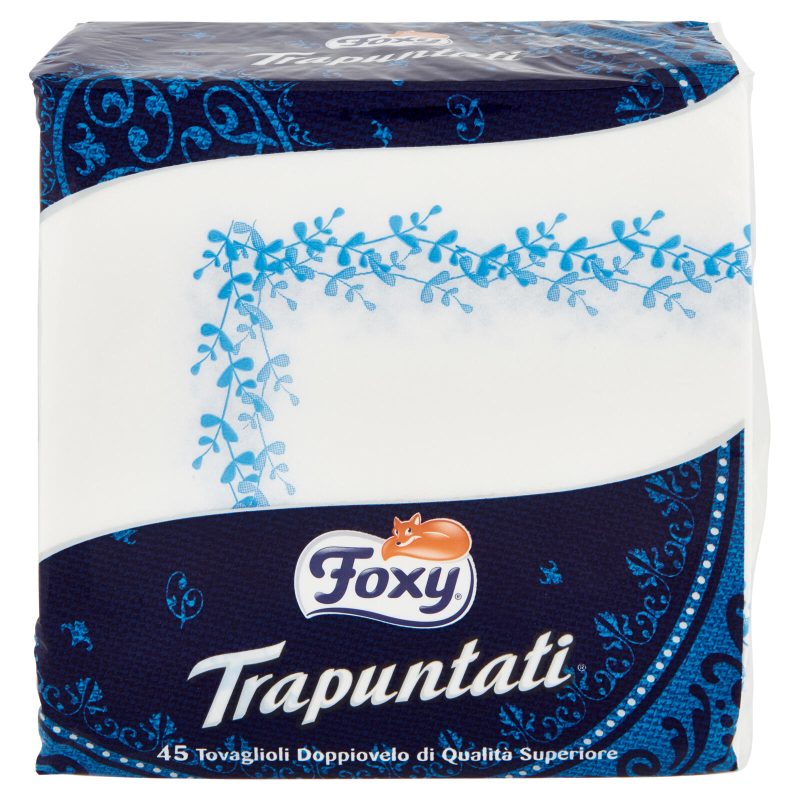 Foxy Trapuntati 45 Tovaglioli 40x40 decorati Doppiovelo di Qualità Superiore - Decori assortiti