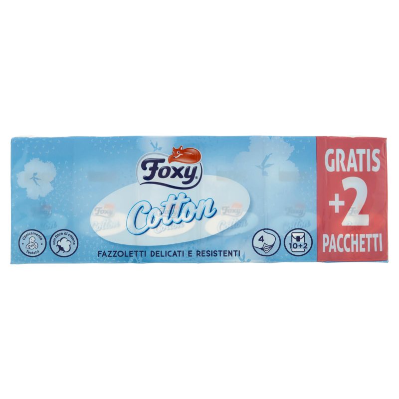 Foxy Cotton Fazzoletti 10+2 pz