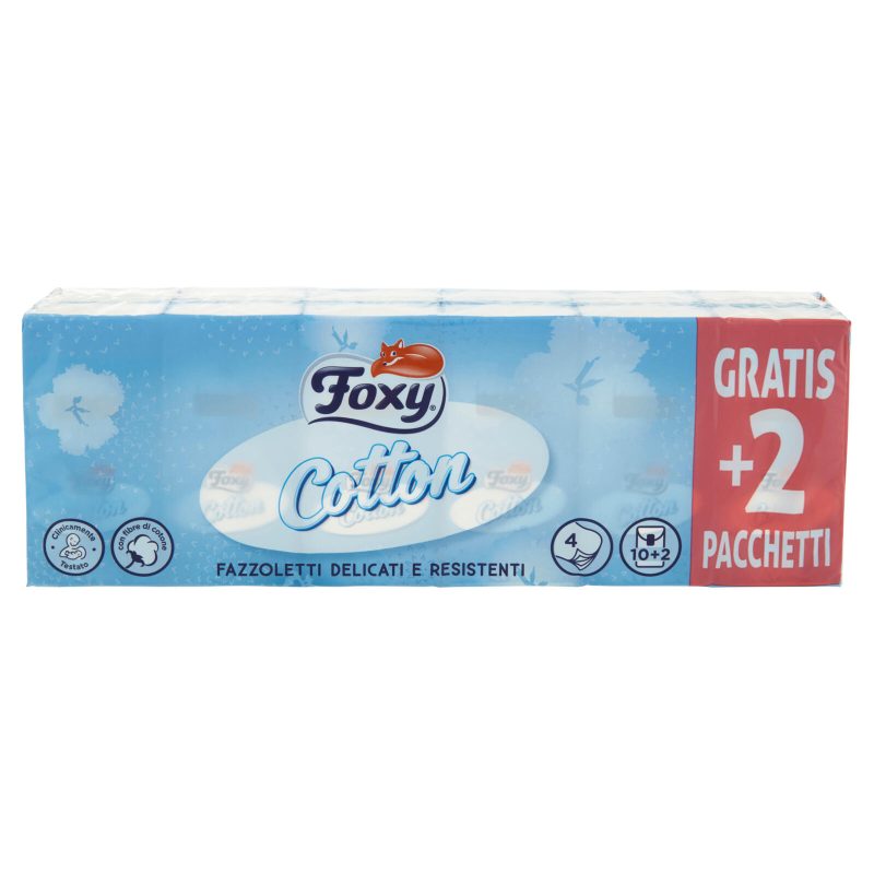 Foxy Cotton Fazzoletti 10+2 pz