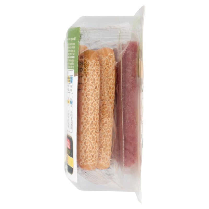 Citterio un due tris! merenda Senza Glutine frullato pesca+bastoncini di Salame+Grissini 160 g