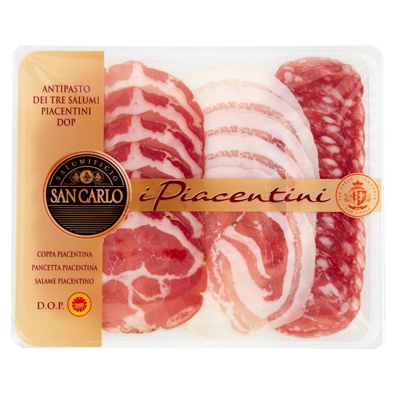 Salumificio San Carlo i Piacentini Antipasto dei Tre Salumi Piacentini D.O.P 120 g