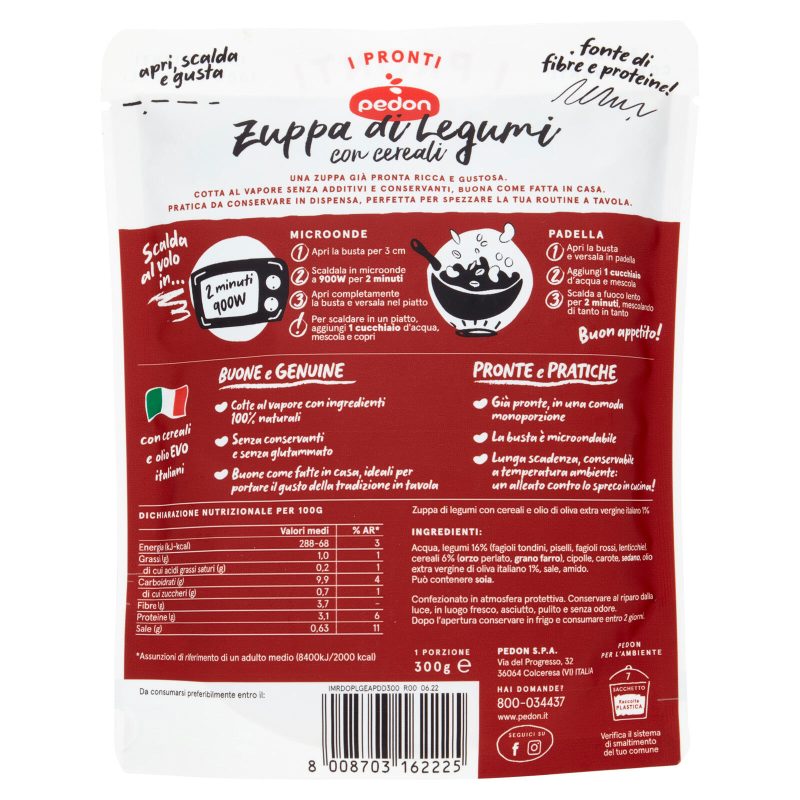 pedon I Pronti Zuppa di Legumi 300 g