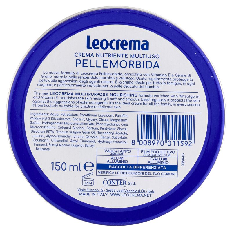 Leocrema Crema Nutriente Multiuso Pellemorbida Germe di Grano e Vitamina E 150 ml