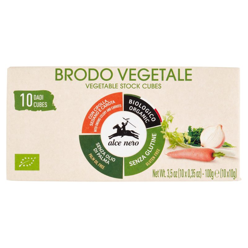 alce nero Brodo Vegetale Dadi 10 x 10 g