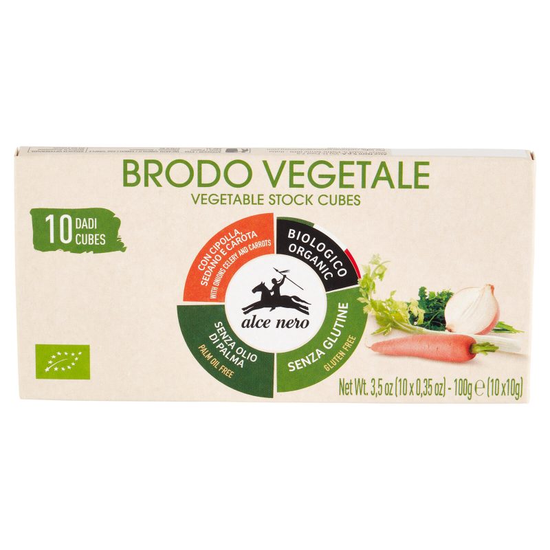 alce nero Brodo Vegetale Dadi 10 x 10 g