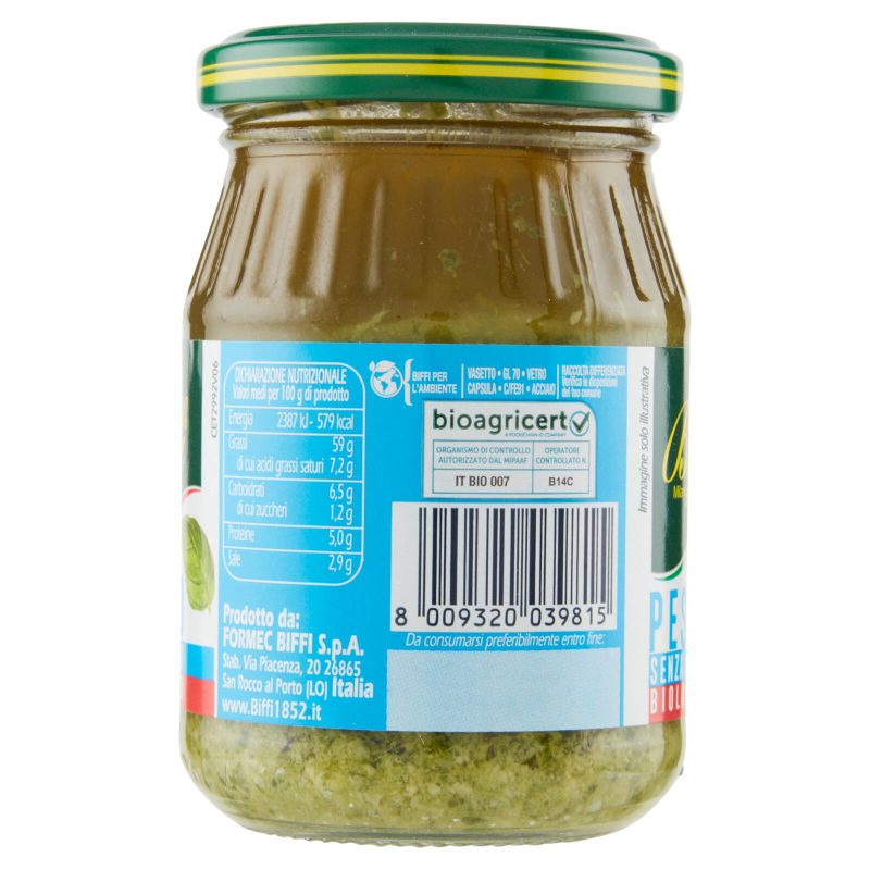 Biffi Che Sugo! Pesto Senza Aglio Biologico 190 g