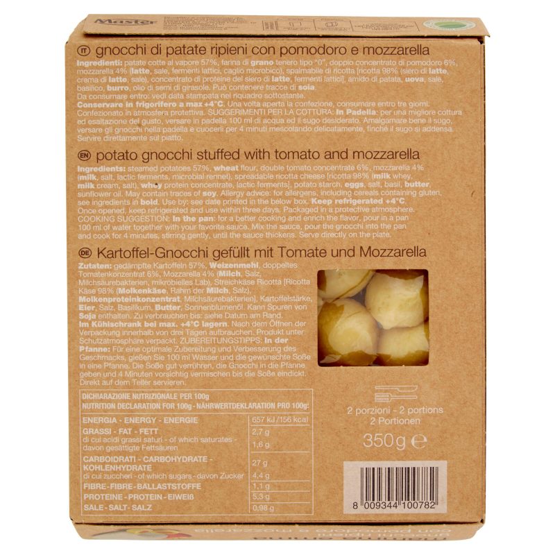 mamma emma gnocchi ripieni con pomodoro e mozzarella 350 g