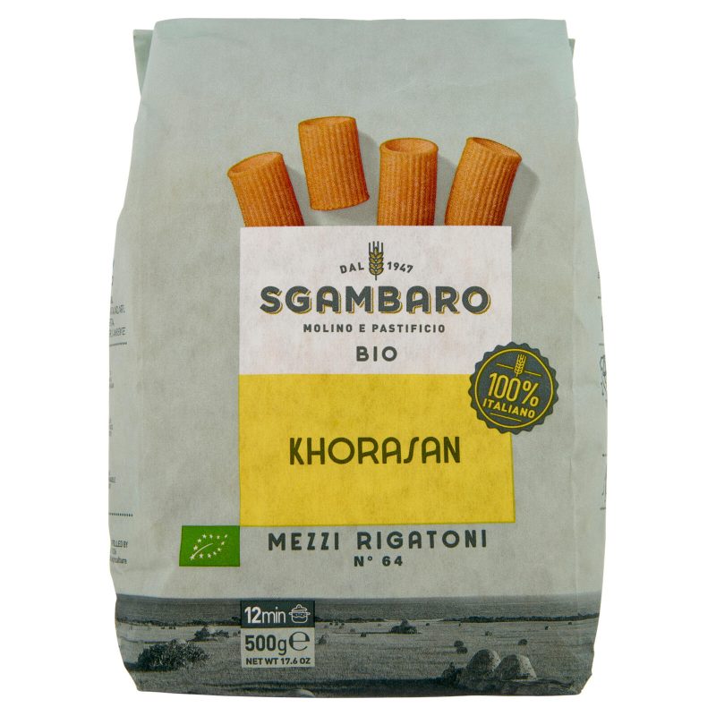 Sgambaro Bio Khorasan Mezzi Rigatoni N°64 500 g