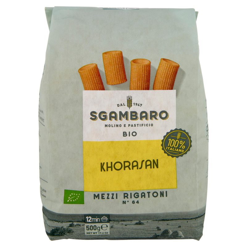 Sgambaro Bio Khorasan Mezzi Rigatoni N°64 500 g