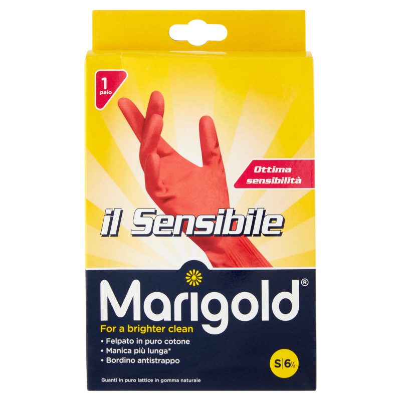 Marigold Il Sensibile, guanti casalinghi per il massimo comfort, taglia piccola, 1pz