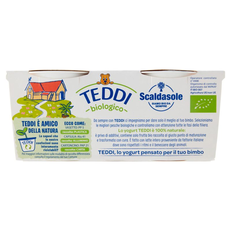 Teddi biologico Pesca 2x115 g