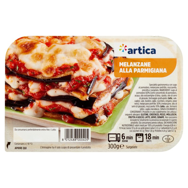 artica Melanzane alla Parmigiana Surgelate 300 g