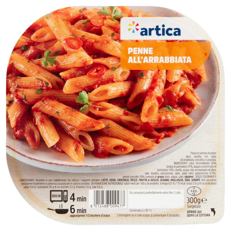 artica Penne all'Arrabbiata Surgelate 300 g