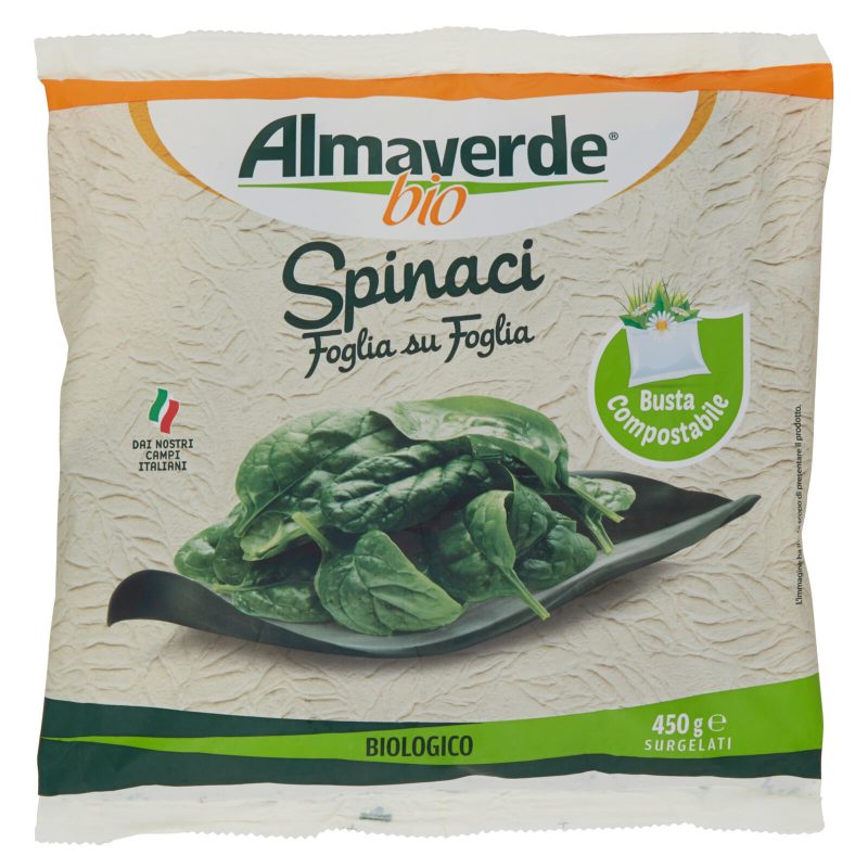 Almaverde bio Spinaci foglia su foglia Surgelati 450 g