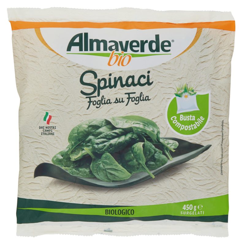 Almaverde bio Spinaci foglia su foglia Surgelati 450 g