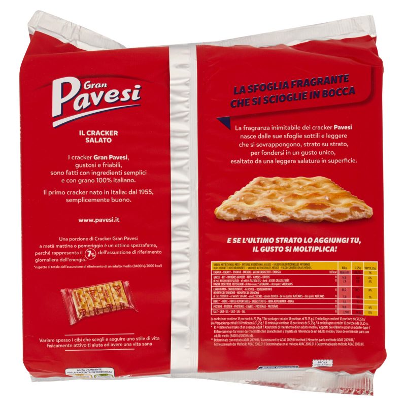 Gran Pavesi il Cracker Salato Grano 100% italiano 560g