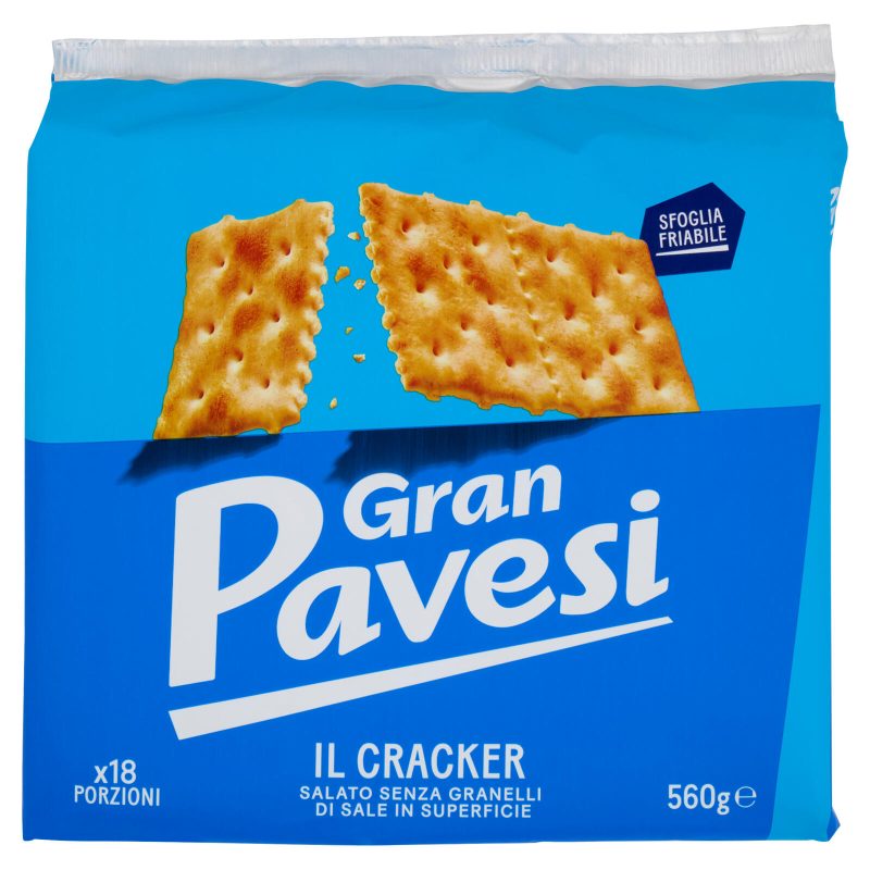 Gran Pavesi il Cracker Salato Senza Granelli di Sale in Superficie 560g