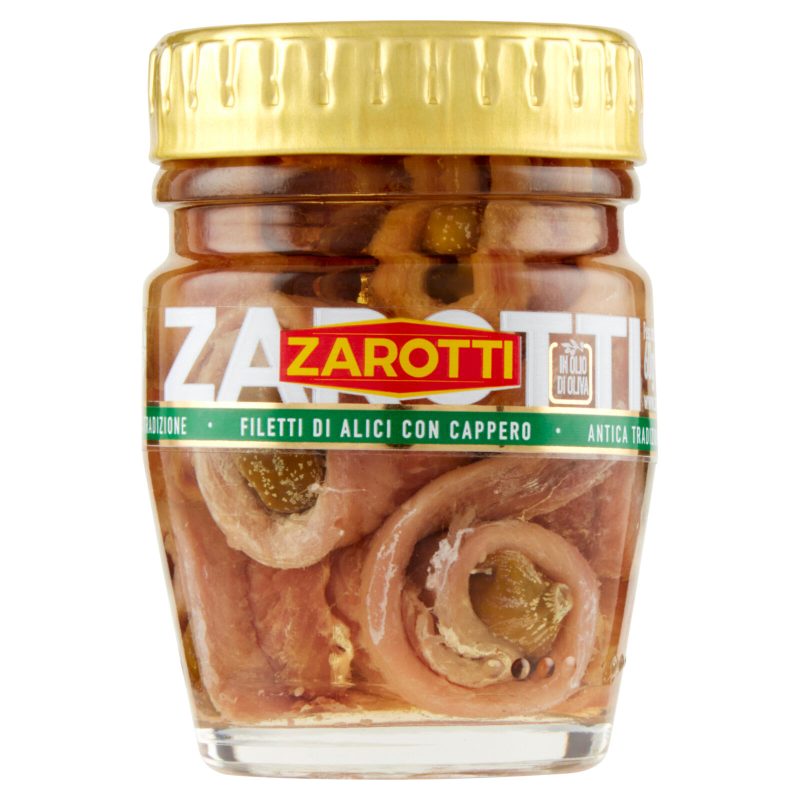 Zarotti Filetti di Alici con Cappero in Olio di Oliva 60 g