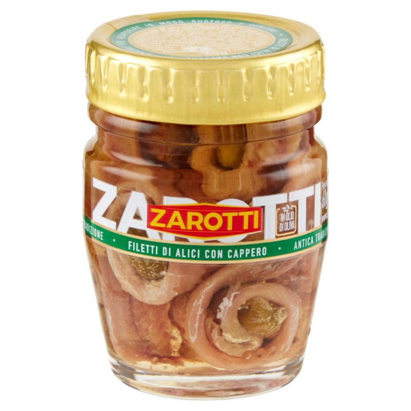 Zarotti Filetti di Alici con Cappero in Olio di Oliva 60 g